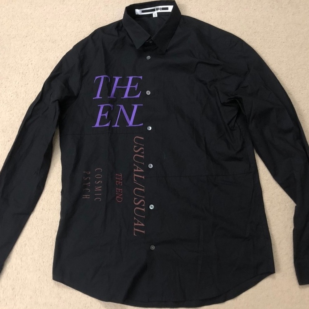 McQ Black embroidered shirt